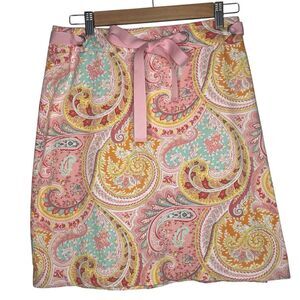 VTG Bamboo Traders‎ Paisley Spring GardenParty Boho Floral Stretch  Skirt10P